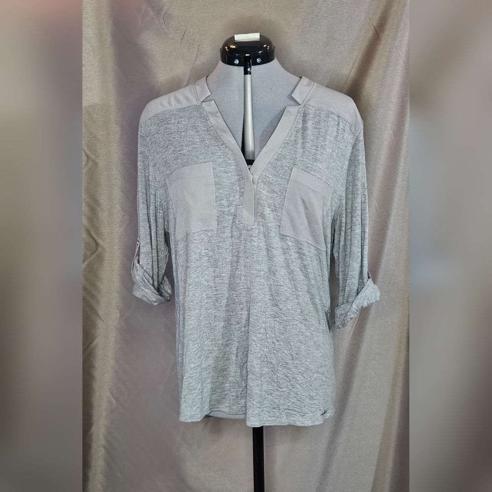 Calvin Klein, Grey, Grey-Green, Top, Size: L